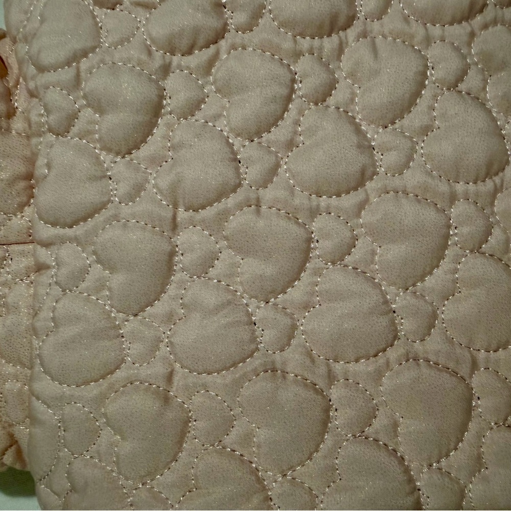 Rothschild Pale Pink With Hearts Quilted Hooded Baby One-Piece snowsuit - Picture 4 of 5